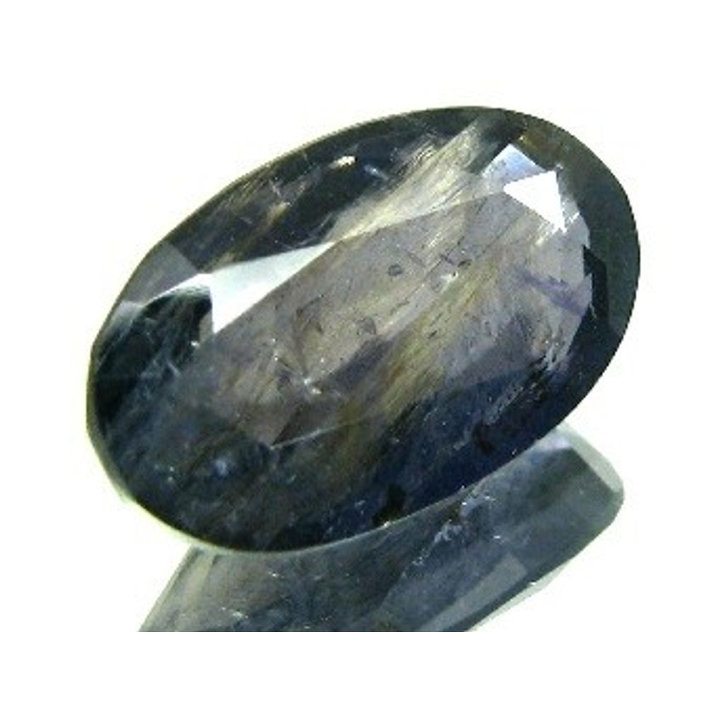 4.55CT Natural Iolite Violet Blue Oval Faceted Gemstone