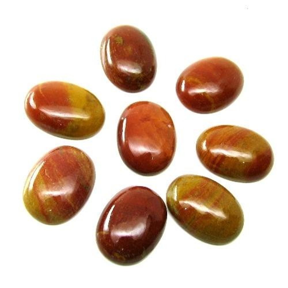 Fine-Quality-73.2Ct-8pc-Lot-Natural-Red-Jasper-Oval-18X13-mm-Cabochon-Gemstones