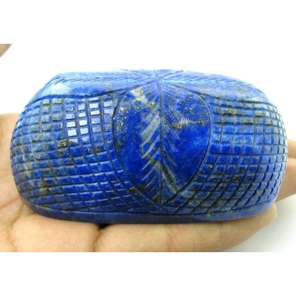 HUGE Collectible 1119Ct Natural Untreated Blue Lapis Lazuli Oval Hand carved Gem