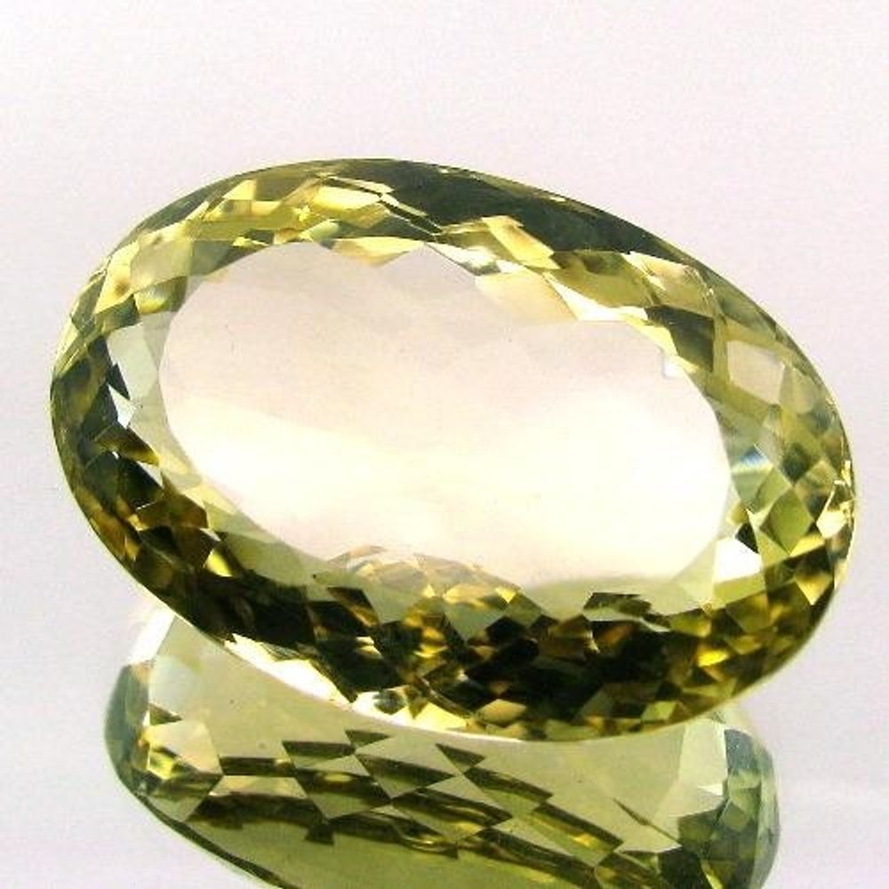 Superb-A+-69.9Ct-Clear-Fine-Natural-Lemon-Quartz-Oval-Faceted-Gemstone