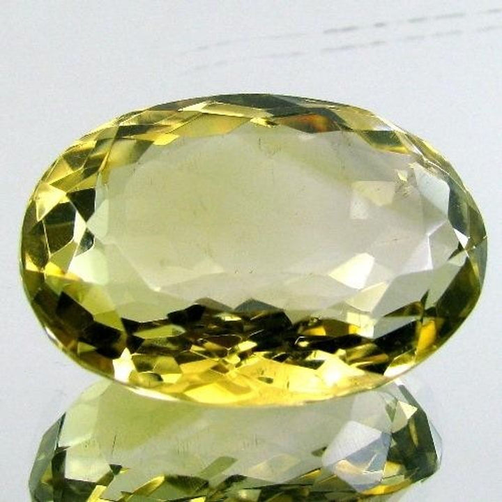 Superb-A+-63.3Ct-Clear-Fine-Natural-Lemon-Quartz-Oval-Faceted-Gemstone