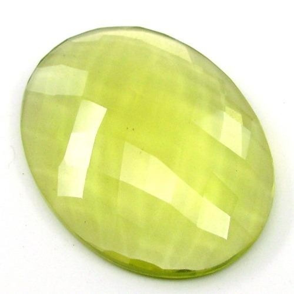 CERTIFIED-60.72Ct-A+-NATURAL-Lemon-Quartz-Oval-Checker-Faceted-Gemstone