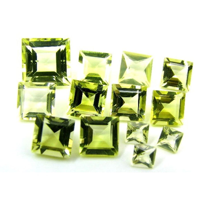 20.7Ct-13pc-Wholesale-Lot-Natural-Lemon-Quartz-Square-Faceted-Gemstones-4-10MM