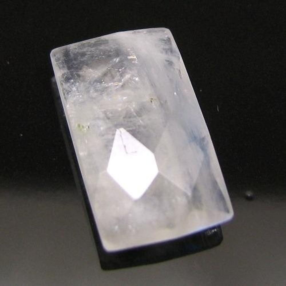 5.8Ct Natural Color play Rainbow Moonstone Rectangle Checker Faceted Gemstone