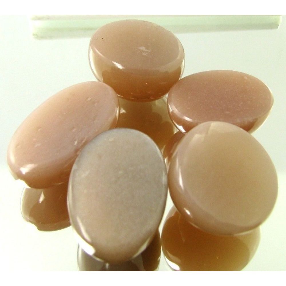 144Ct 5pc Lot Natural Pink Moonstone Oval Cabochon Gemstones Wholesale parcel