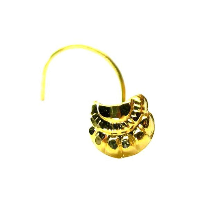 Charming Piercing Screw Nose stud 25g Solid Real 22k Yellow Gold