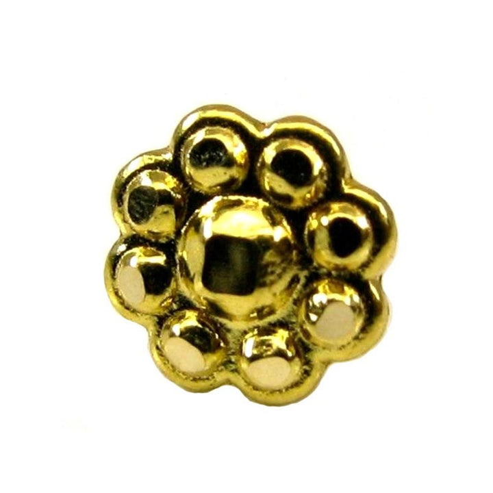 Indian-Style-Fancy-Floral-Design-Body-Piercing-Nose-stud-Pin-Solid-Real-14k-Yellow-Gold