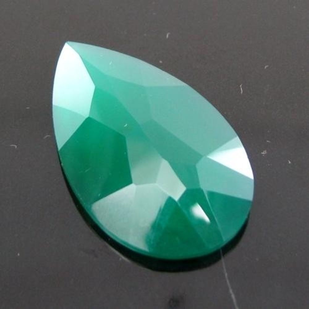 18.2Ct 100% Natural Green Onyx Pear Faceted Gemstone