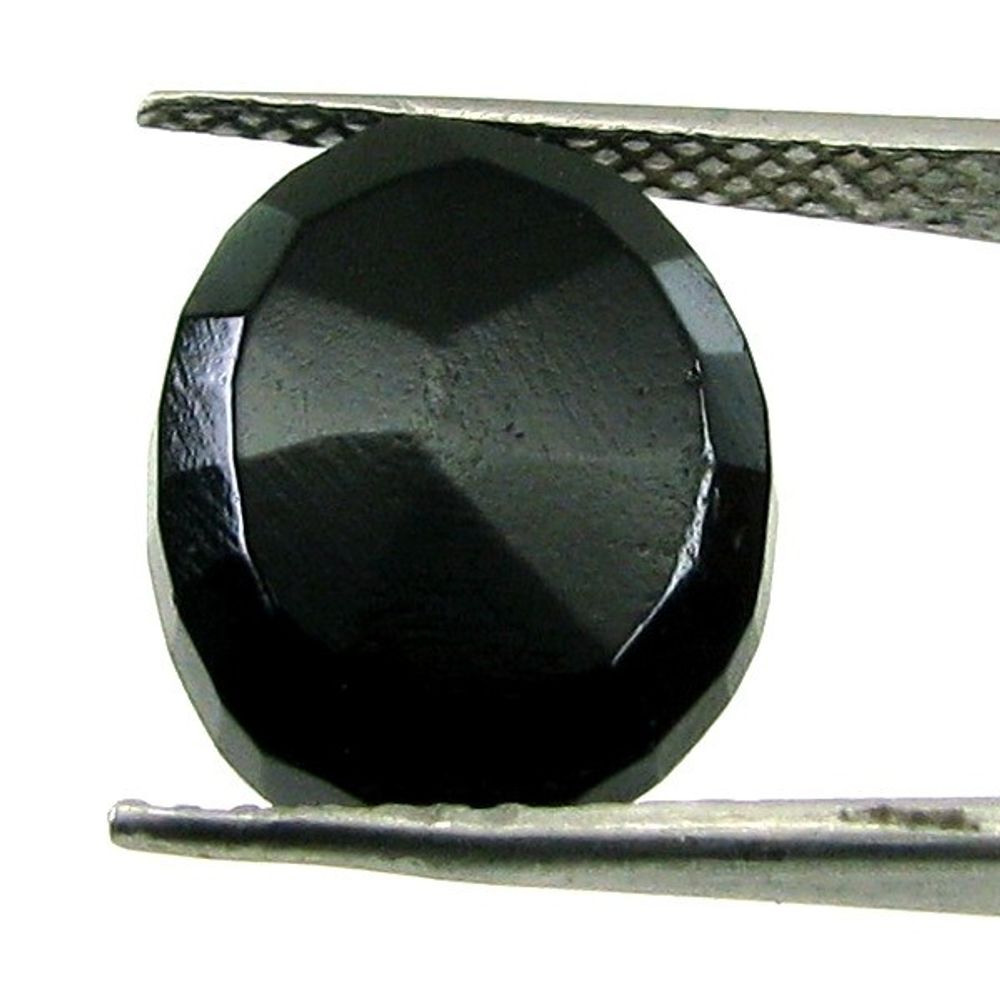 5.65Ct Natural Black Onyx Oval Faceted Gemstone