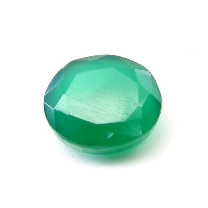 Certified 6.77Ct Natural Green Onyx Oval Cut Gemstone (Emerald Substitute)