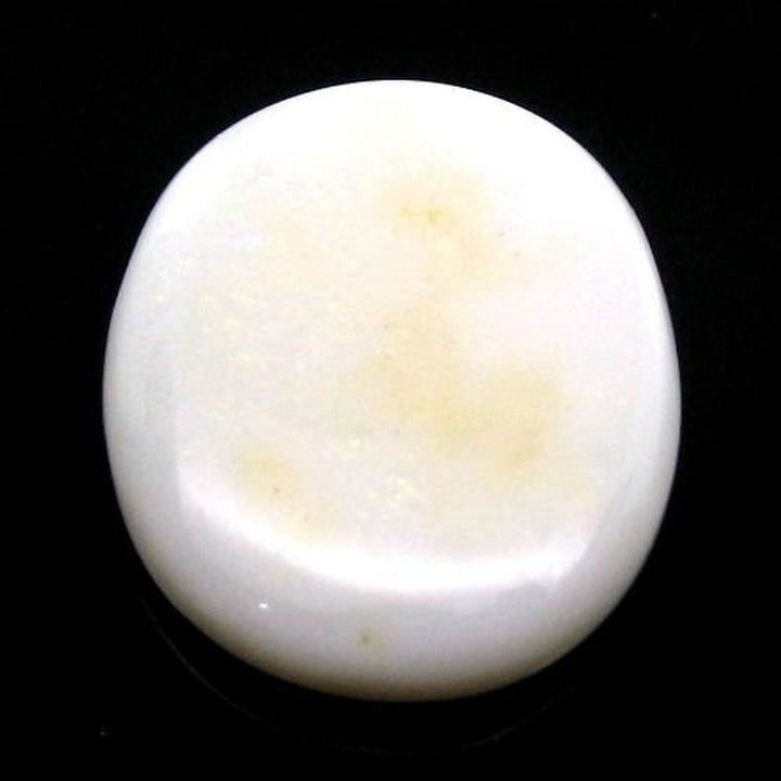 Certified-11.70Ct-Natural-Untreated-White-Opal-Oval-Cabochon-Gemstone