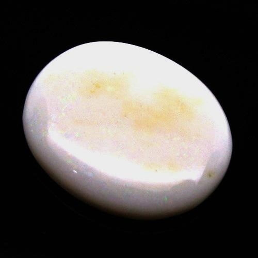 Certified 11.70Ct Natural Untreated White Opal Oval Cabochon Gemstone