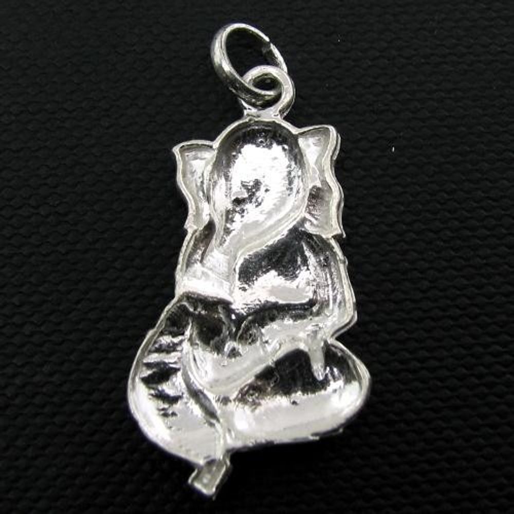 Lord Ganesha Pendant Real Solid Silver