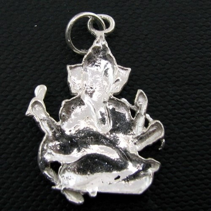 Lord Ganesha Pendant Real Solid Silver