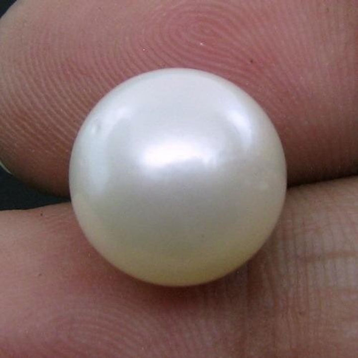 10.1Ct Natural Real South Sea Round White Pearl for Moon