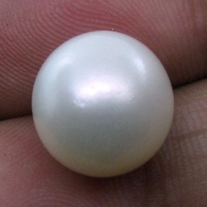 8.7Ct Natural Real South Sea Round White Pearl for Moon