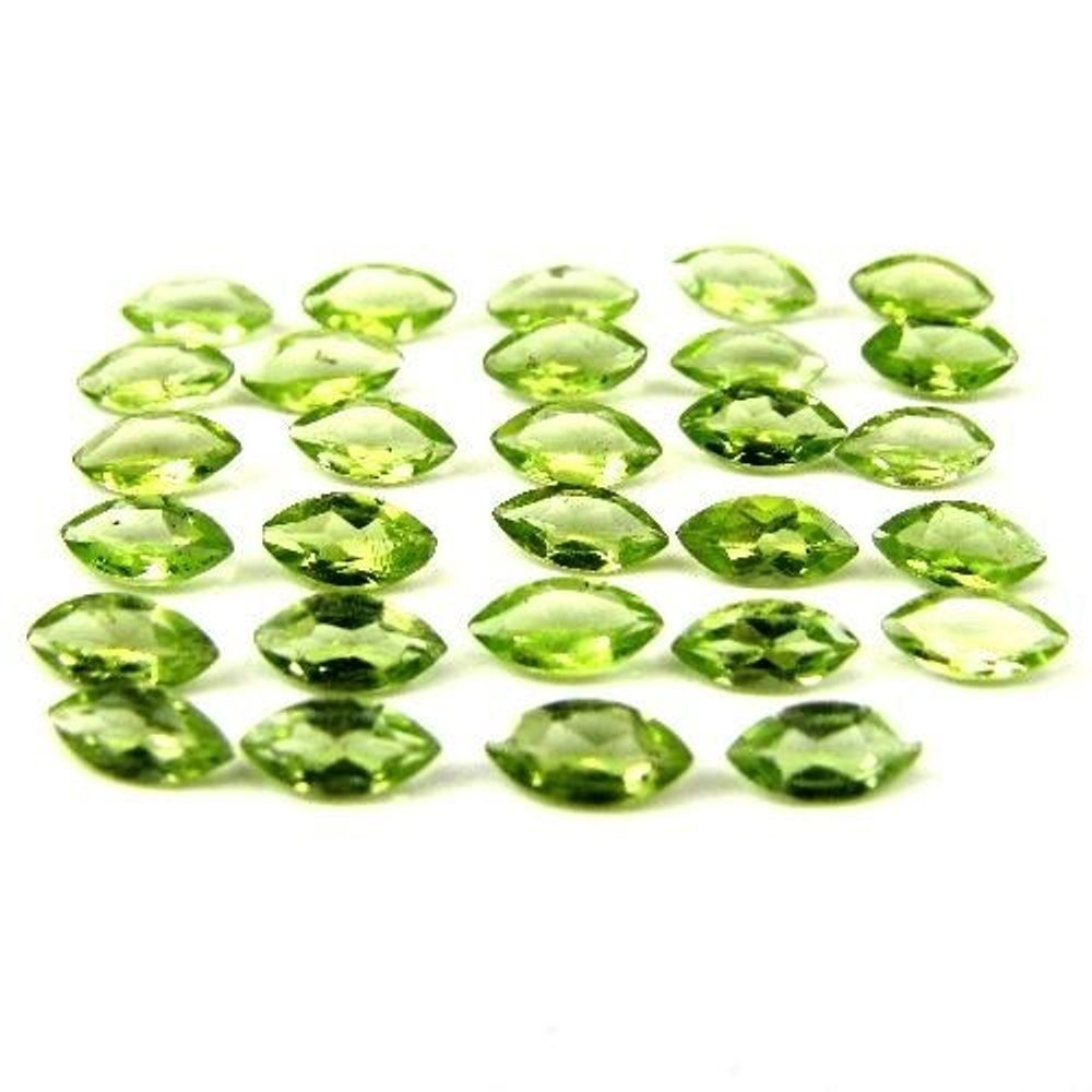 7Ct-29pc-Lot-Natural-Green-Peridot-Marquise-6X3mm-Faceted-Gemstones