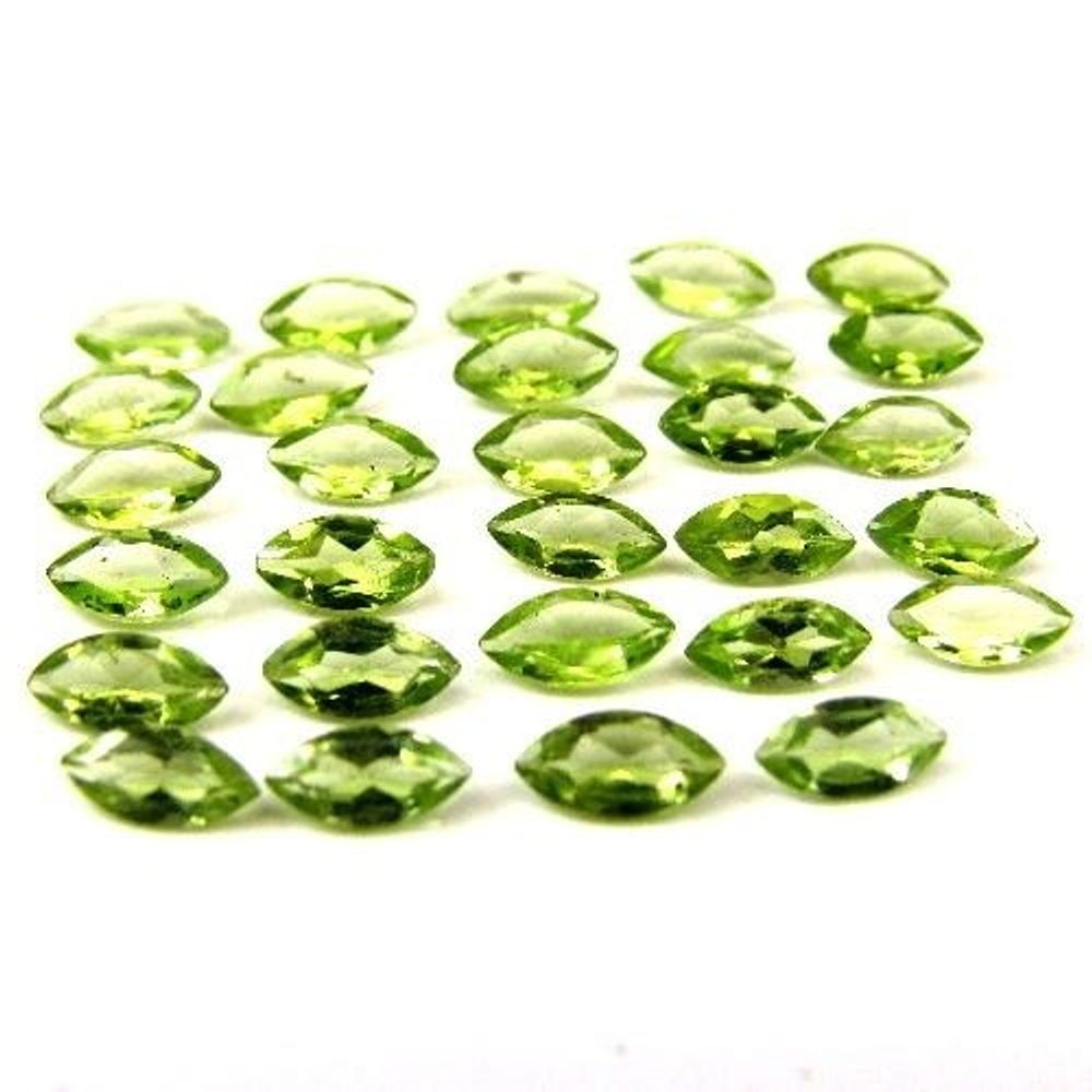 7Ct 29pc Lot Natural Green Peridot Marquise 6X3mm Faceted Gemstones
