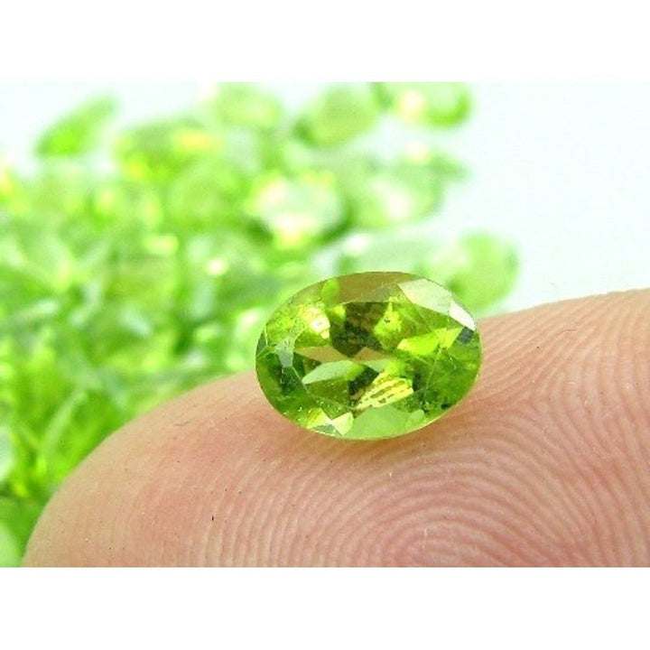 40Ct 50pc Lot Natural Green Peridot Oval 7X5mm Faceted Gemstones