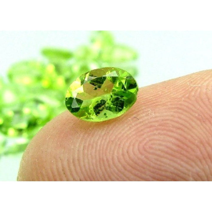9Ct 20pc Lot Natural Green Peridot Pear 6X4mm Faceted Gemstones