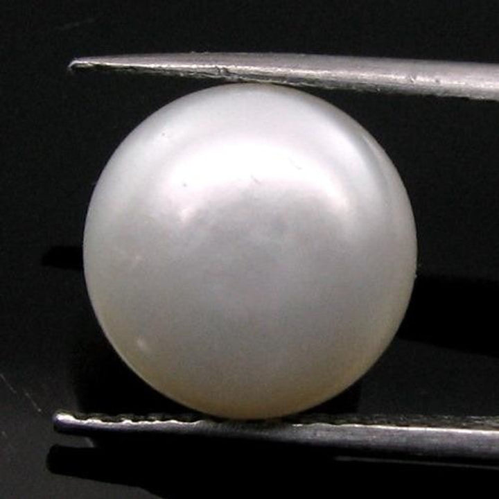 9.4Ct Natural Real Round White Pearl (Moti) for Moon