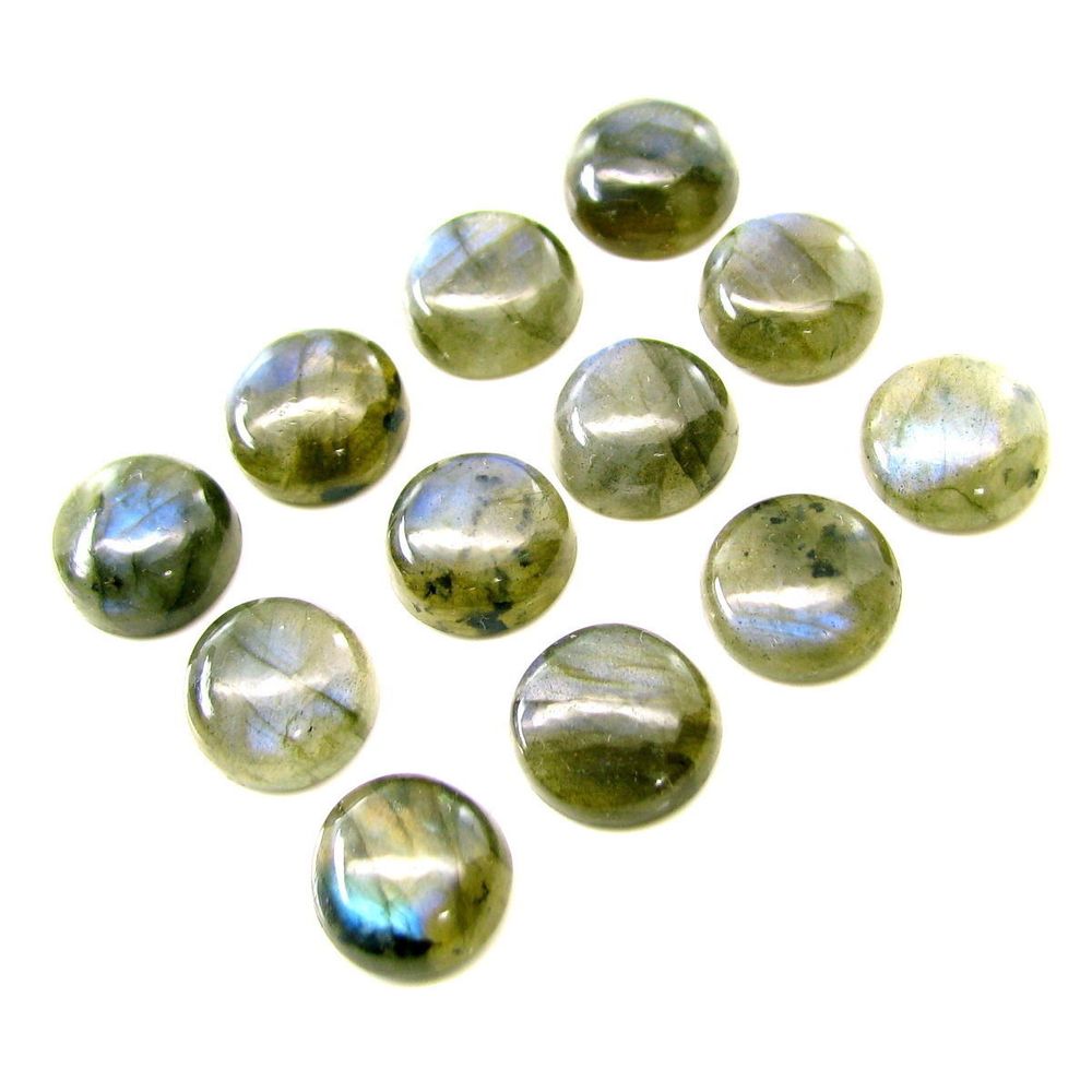 Color Play 66.8Ct 9pc Lot Natural Labradorite 15.6x12-16.2x12.3mm Oval Cab Gems