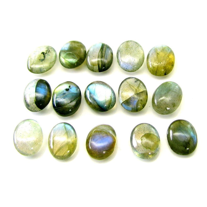 Color-Play-24.6Ct-7pc-Lot-Natural-Labradorite-Pear-Cabochone-Gemstones