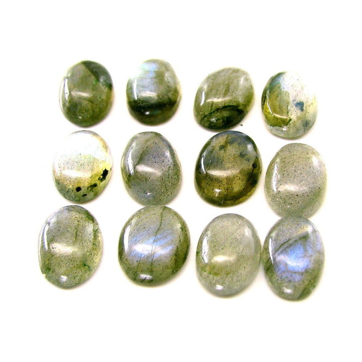 Color-Play-32.2Ct-13pc-Lot-Natural-Labradorite-Pear-Cabochon-Gemstones