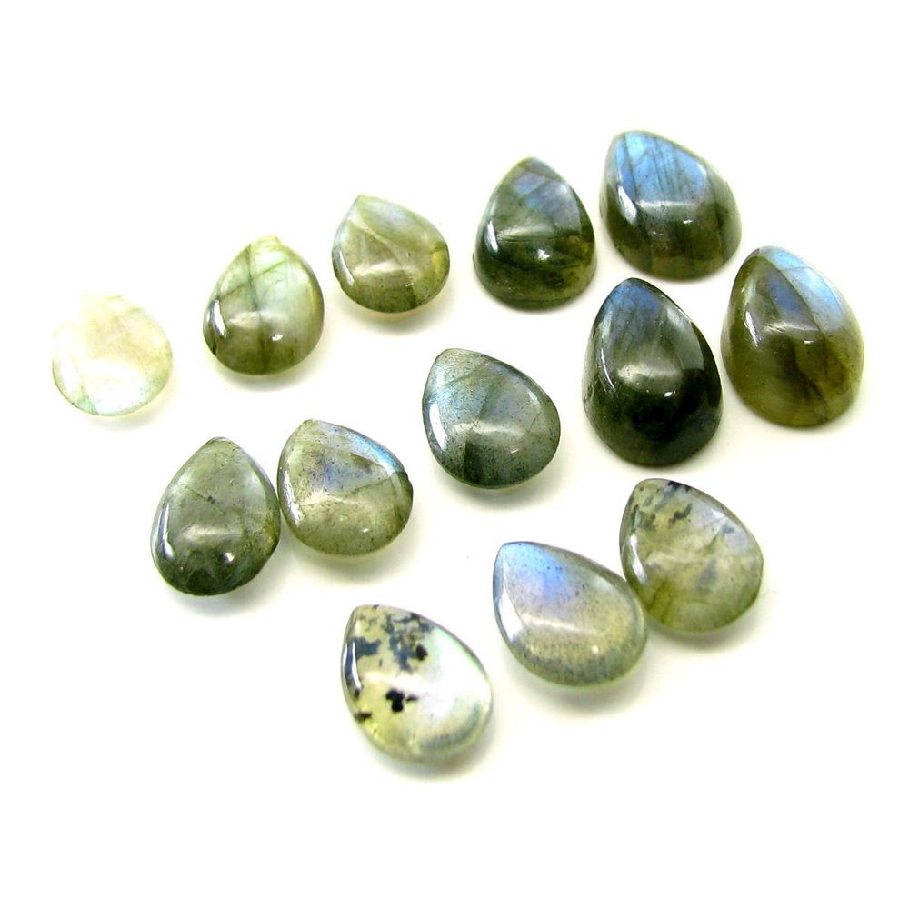 Color Play 46.4Ct 10pc Lot Natural Labradorite Mix Shape Gemstones