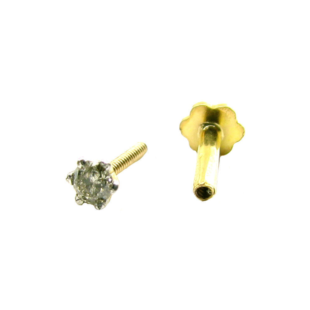 14k gold nose ring screw back | Shopee Malaysia