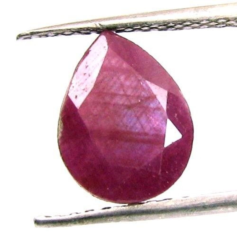 4.1Ct Natural Untreated Ruby Pear Faceted Gemstone