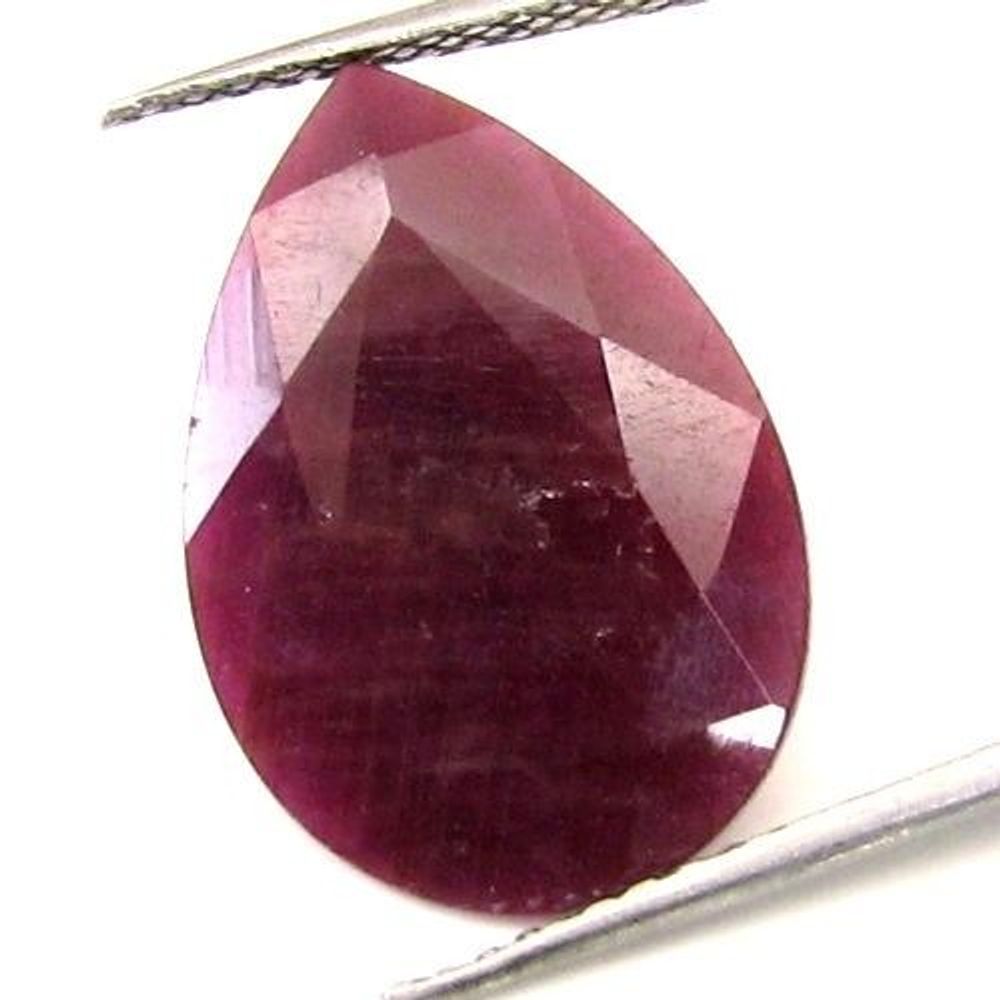 7.6Ct Natural Untreated Ruby Pear Cut Faceted Gemstone