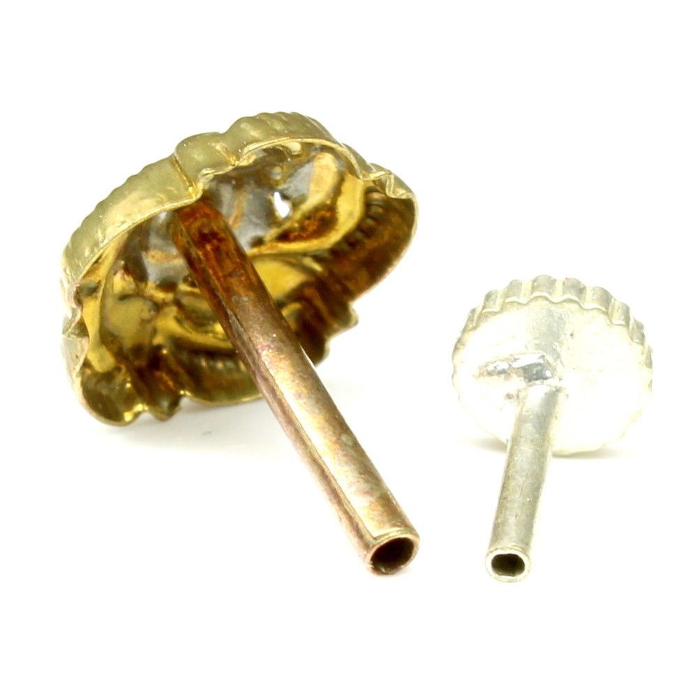 18ct Yellow Gold Faux Nose Ring Screw Back Nose Stud (6mm - 10mm) NIP-