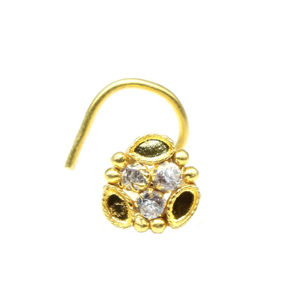 indian-nose-ring-white-cz-studded-gold-plated-corkscrew-piercing-nose-stud-9923