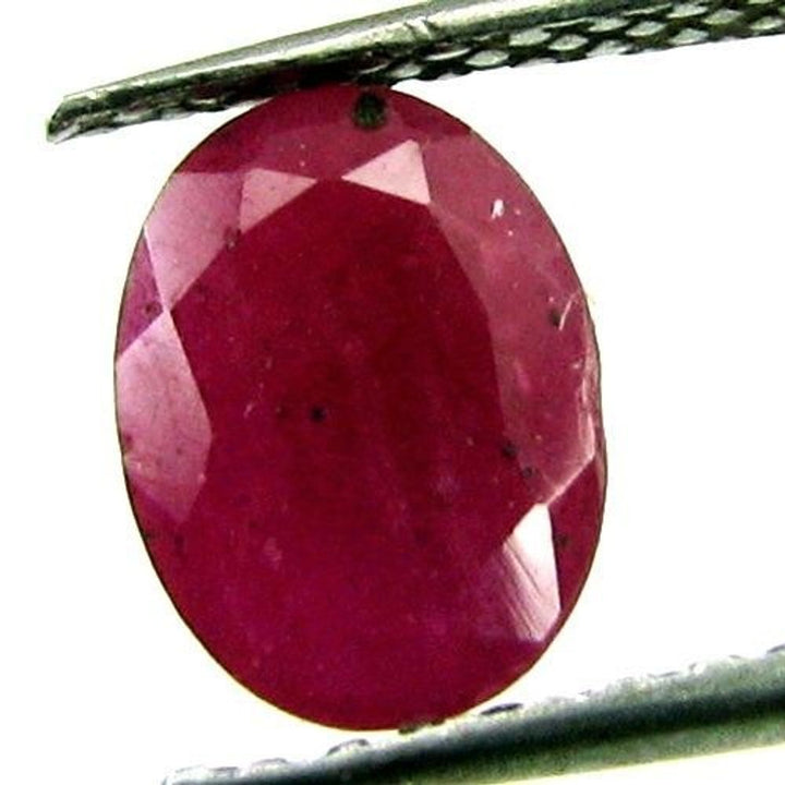 1.45 Ct Natural Red Ruby Oval Faceted Gemstone