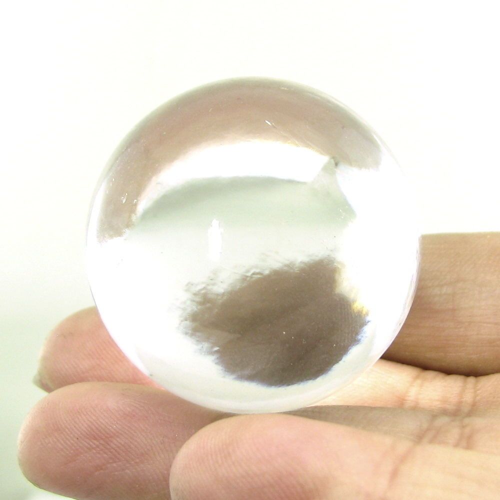 Healing Vastru Remedy 27mm Natural Clear White Crystal Ball rock meditation