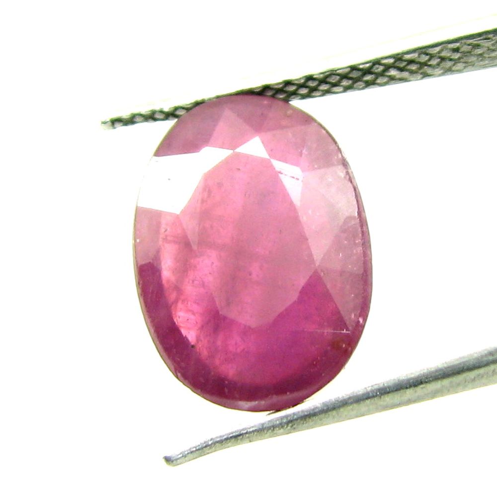 Large 8.9Ct Natural Pink Ruby Oval Faceted Gemstone