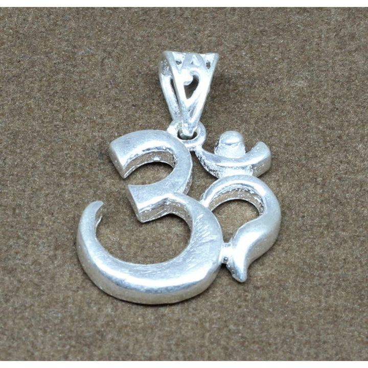 Pure Solid Silver OM Shiva religious God Pendant