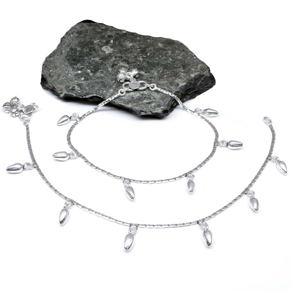 women-anklet-bracelet-925-silver-drop-beads-foot-ankle-chain-beach-wear-10.5quot