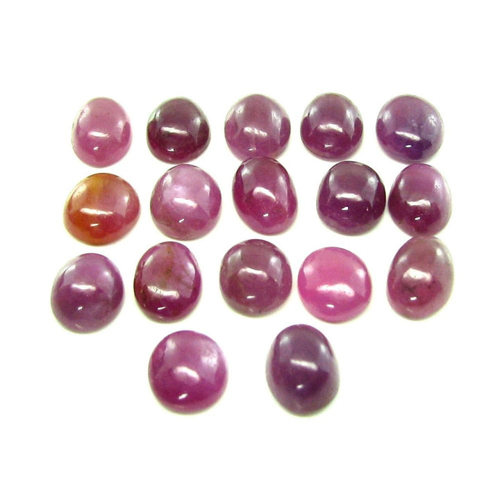 45.5Ct-19pc-Lot-8X6mm---9X7mm-Natural-Ruby-Oval-Cabochone-Gemstones