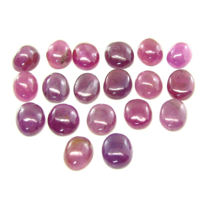 68.6Ct-39pc-Lot-7X6mm---7.8X7mm-Natural-Ruby-Oval-Cabochone-Gemstones