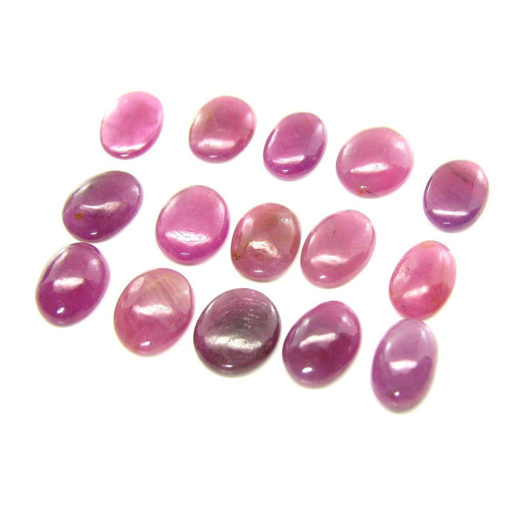 40.9Ct 9pc Lot 12X8mm - 12.8X9.8mm Natural Ruby Oval Cabochone Gemstones