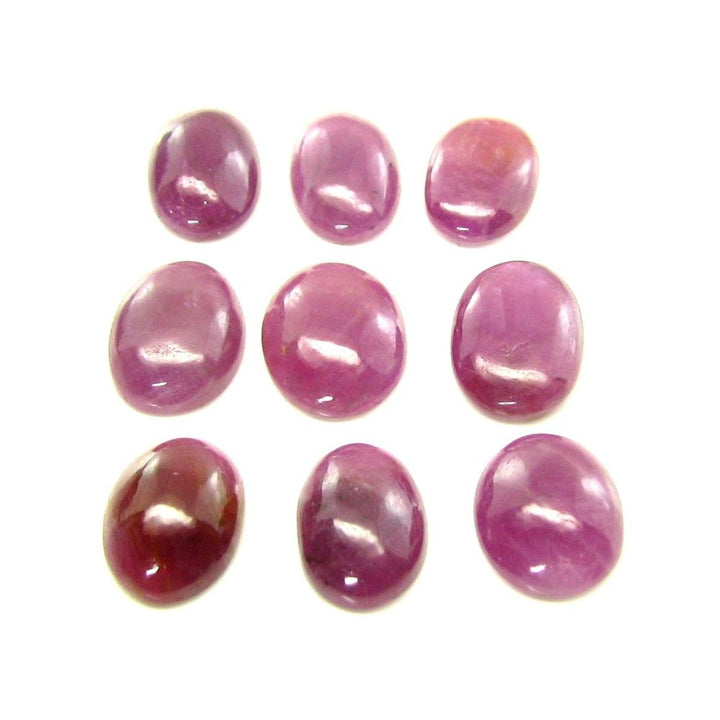 56.2Ct-15pc-Lot-11X8mm---11.8X9.5mm-Natural-Ruby-Oval-Cabochone-Gemstones