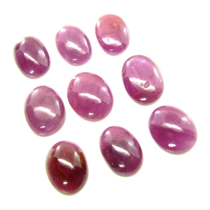 56.2Ct 15pc Lot 11X8mm - 11.8X9.5mm Natural Ruby Oval Cabochone Gemstones