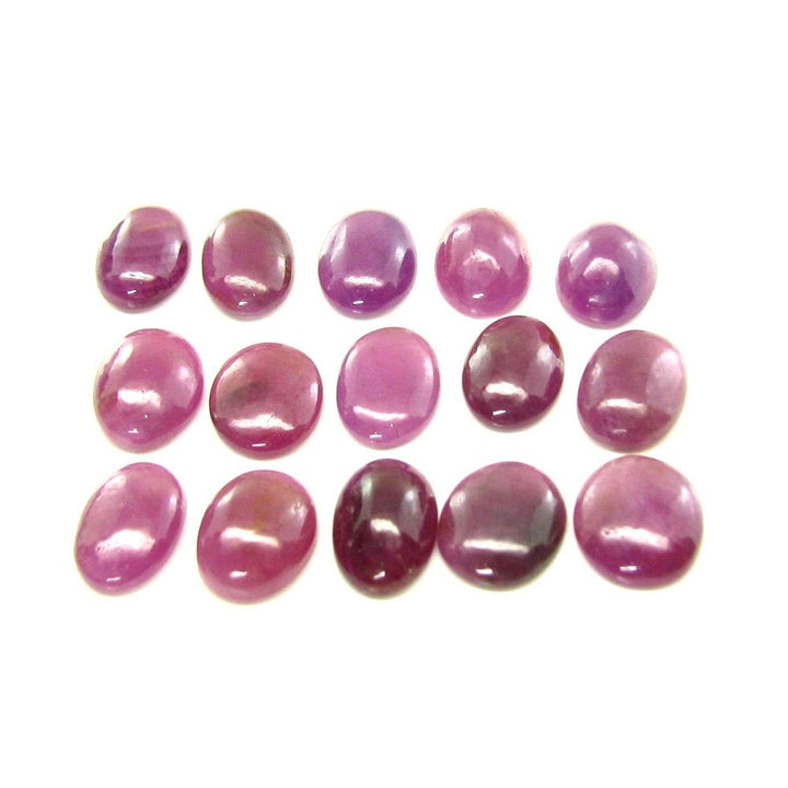 19.4Ct-11pc-Lot-7mm---7.2mm-Natural-Ruby-Round-Shape-Cabochone-Gemstones
