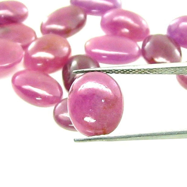 19.4Ct 11pc Lot 7mm - 7.2mm Natural Ruby Round Shape Cabochone Gemstones