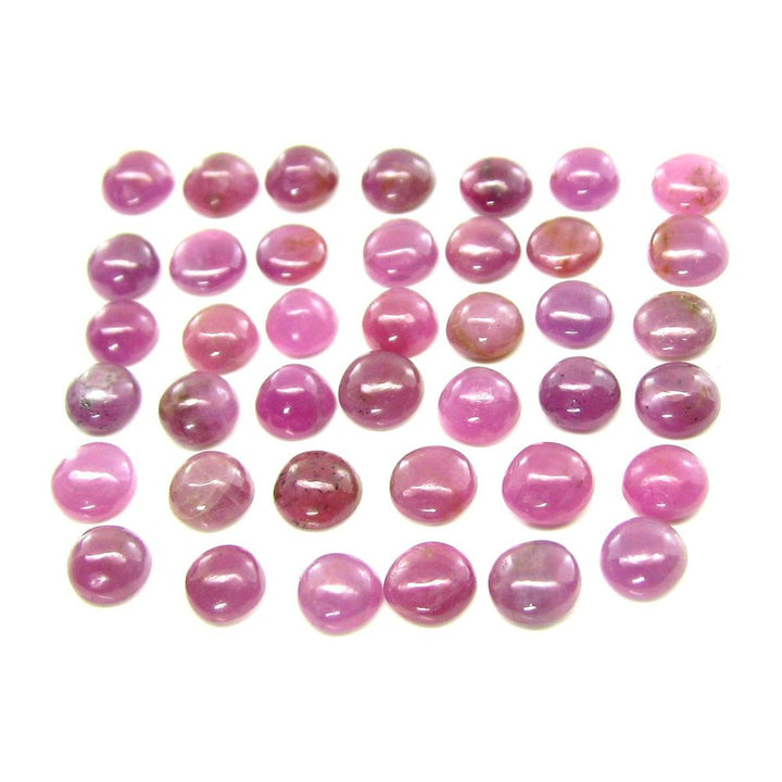 24.4Ct-28pc-Lot-6mmX5.2mm---6.5mmX5.5mm-Natural-Ruby-Oval-Cabochone-Gemstones