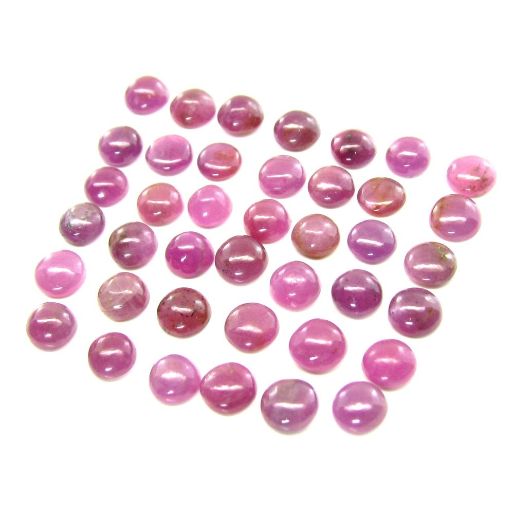 24.4Ct 28pc Lot 6mmX5.2mm - 6.5mmX5.5mm Natural Ruby Oval Cabochone Gemstones