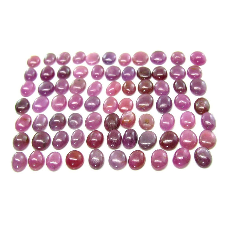 53.7Ct-17pc-Lot-9X6mm---9.8X8mm-Natural-Ruby-Oval-Cabochone-Gemstones