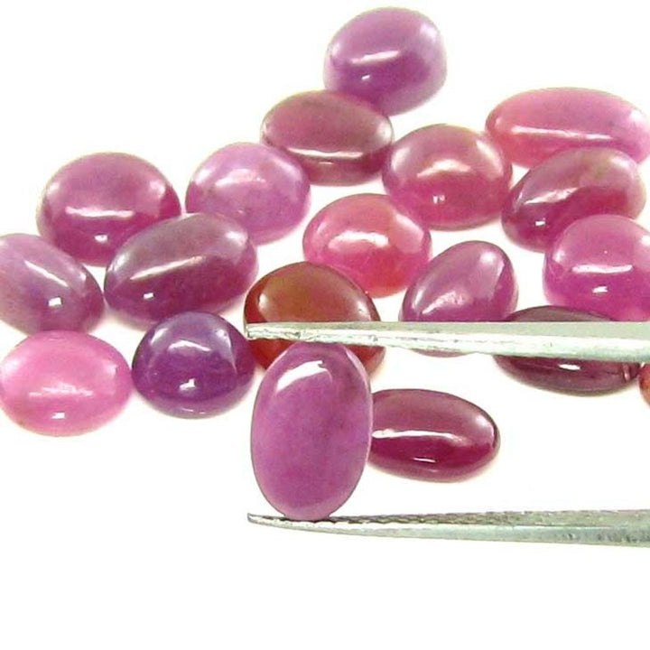 45.2Ct 34pc Lot Natural Ruby Mix Shape Cabochone Gemstones